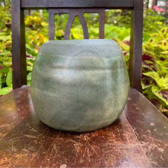 Artisan Pottery Assymetrical Round Vase - Picture 2 of 9